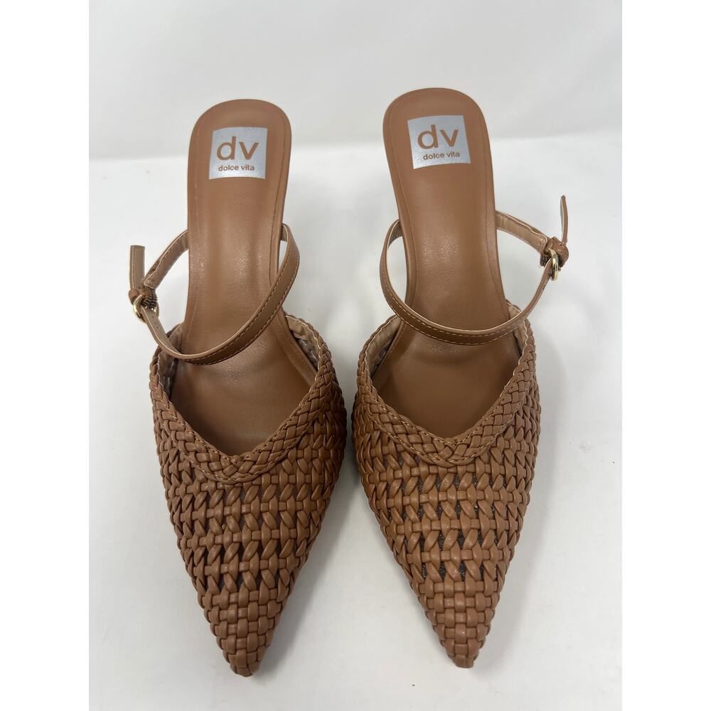 DV Dolce Vita Women's 9M Geanie Woven Toffee Heels - Picture 2 of 9